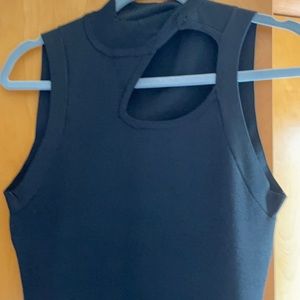 Black Scuba Midi dress